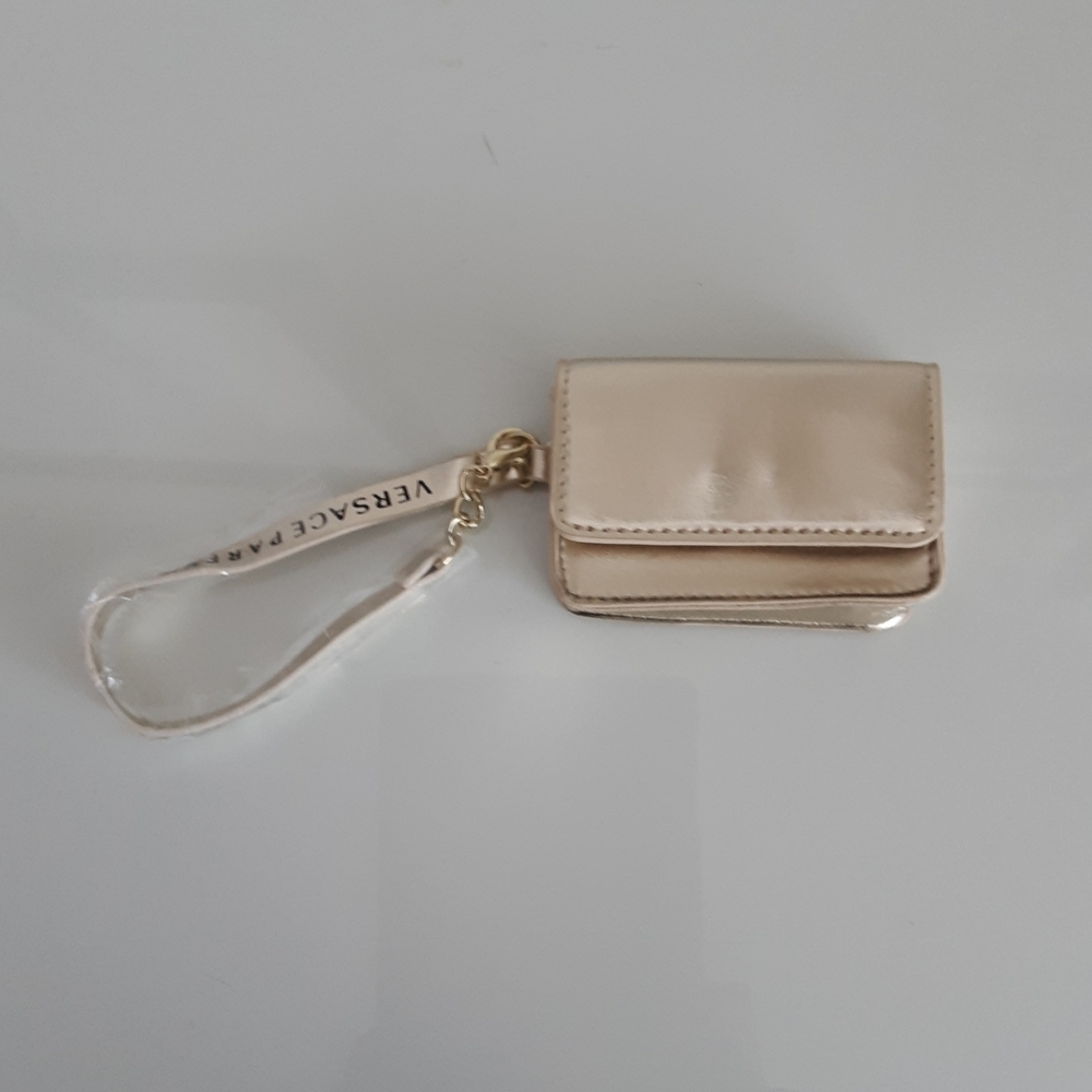 Versace Parfums Gold Metallic Utility Case -New